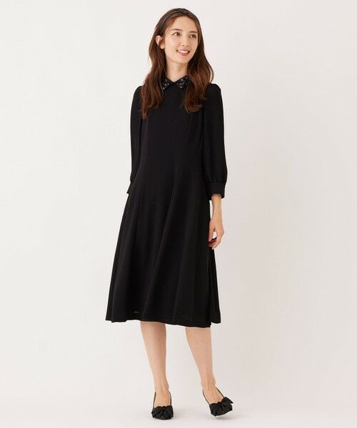 TO BE CHIC / トゥー ビー シック ロング・マキシ丈ワンピース | 【BLACK OF BLACKS】 ジョーゼットドレス | 詳細1