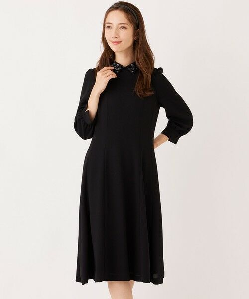 TO BE CHIC / トゥー ビー シック ロング・マキシ丈ワンピース | 【BLACK OF BLACKS】 ジョーゼットドレス(ブラック1)