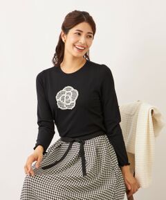 TO BE CHIC / トゥー ビー シック ニット・セーター | 千鳥カメリアモチーフ ニット