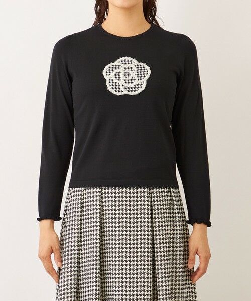 TO BE CHIC / トゥー ビー シック ニット・セーター | 千鳥カメリアモチーフ ニット | 詳細4