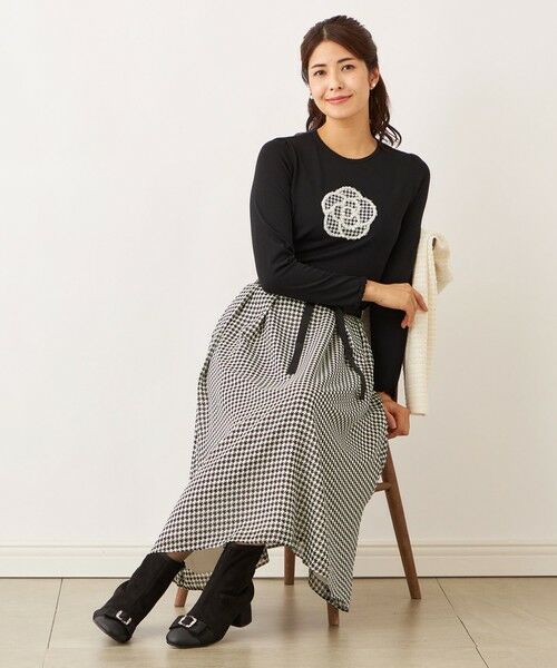 TO BE CHIC / トゥー ビー シック ニット・セーター | 千鳥カメリアモチーフ ニット | 詳細2