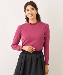 TO BE CHIC / トゥー ビー シック ニット・セーター | フリルハイネック ニット