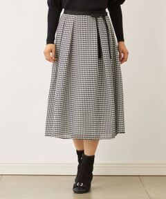 TO BE CHIC / トゥー ビー シック ロング・マキシ丈スカート | ジョーゼット千鳥 タックスカート