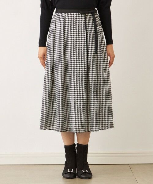 TO BE CHIC / トゥー ビー シック ロング・マキシ丈スカート | ジョーゼット千鳥 タックスカート | 詳細2