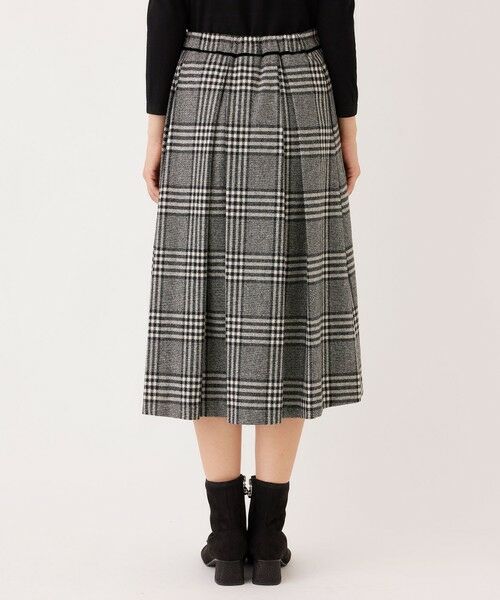 TO BE CHIC / トゥー ビー シック ロング・マキシ丈スカート | グレンチェック タックスカート | 詳細5