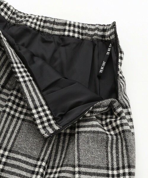 TO BE CHIC / トゥー ビー シック ロング・マキシ丈スカート | グレンチェック タックスカート | 詳細7
