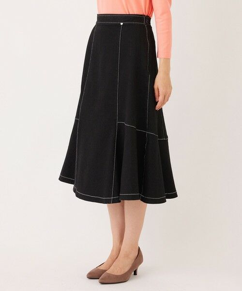 TO BE CHIC / トゥー ビー シック ロング・マキシ丈スカート | ブラックデニム フレアスカート | 詳細3