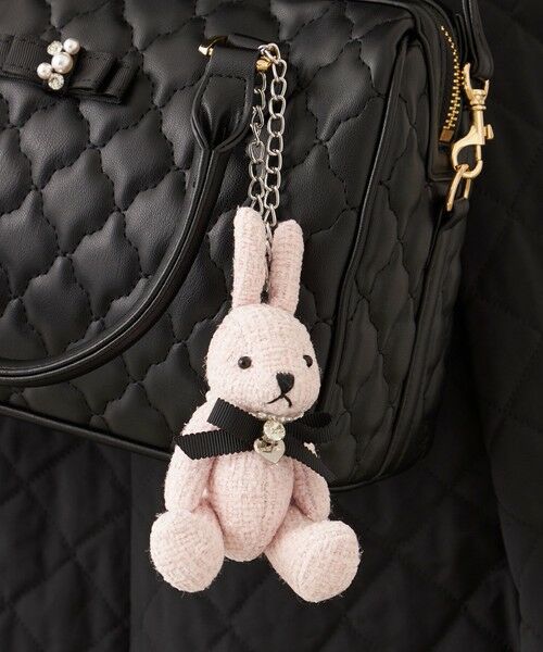 TO BE CHIC / トゥー ビー シック その他小物 | ツイードラビット バッグチャーム【ローズ】 | 詳細1
