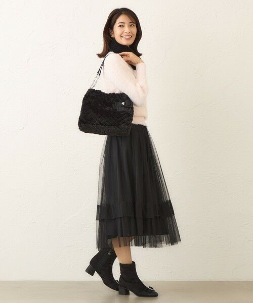 TO BE CHIC / トゥー ビー シック メッセンジャーバッグ・ウエストポーチ | ダイヤ柄フェイクファー ショルダーバッグ | 詳細3