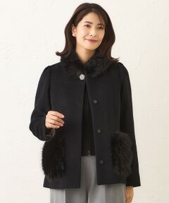 TO BE CHIC / トゥー ビー シック その他アウター | ファーコンビ アンゴラウールコート