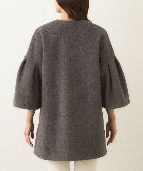 TO BE CHIC / トゥー ビー シック ノーカラージャケット | ベルスリーブカーリーコート | 詳細5
