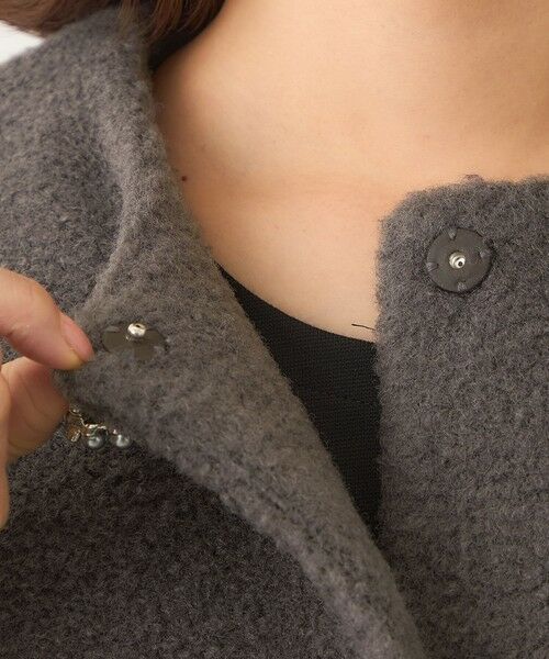 TO BE CHIC / トゥー ビー シック ノーカラージャケット | ベルスリーブカーリーコート | 詳細7