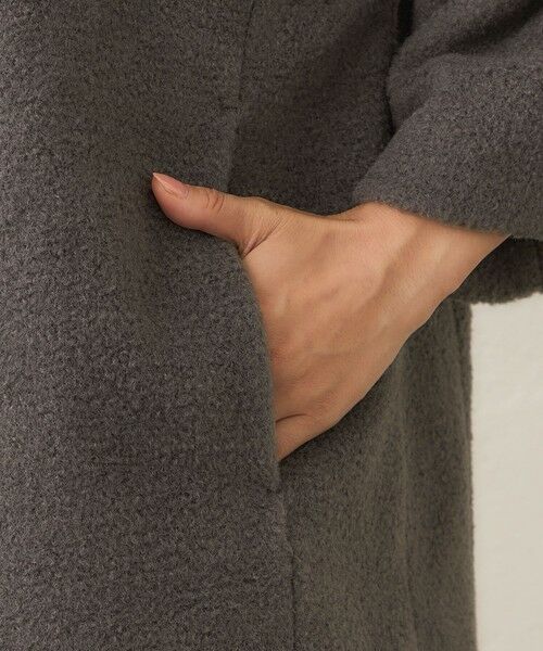 TO BE CHIC / トゥー ビー シック ノーカラージャケット | ベルスリーブカーリーコート | 詳細9