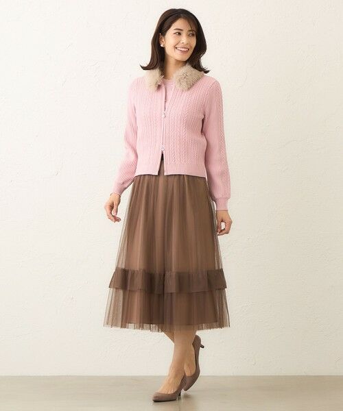 TO BE CHIC / トゥー ビー シック ブルゾン | ファーコンビ ケーブルカーディガン | 詳細5