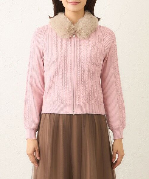 TO BE CHIC / トゥー ビー シック ブルゾン | ファーコンビ ケーブルカーディガン | 詳細6