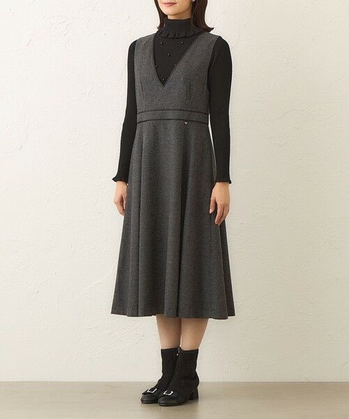 TO BE CHIC / トゥー ビー シック ロング・マキシ丈ワンピース | ホームスパン ジャンパースカート | 詳細5