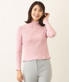 TO BE CHIC / トゥー ビー シック ニット・セーター | パールビジュー ケーブルリブニット