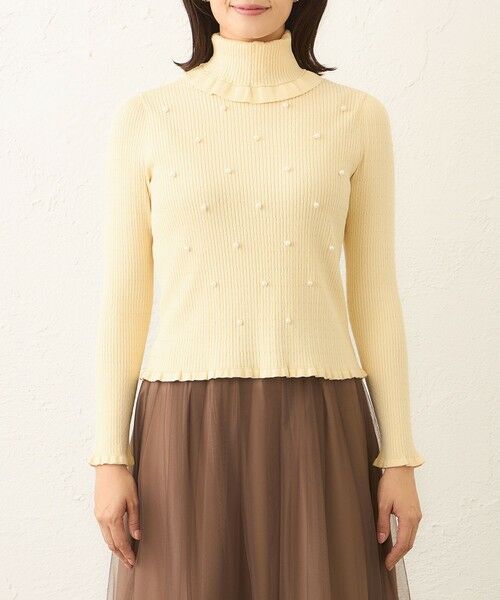 TO BE CHIC / トゥー ビー シック ニット・セーター | パールビジュー ケーブルリブニット | 詳細6