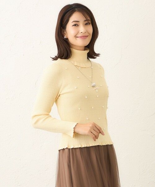 TO BE CHIC / トゥー ビー シック ニット・セーター | パールビジュー ケーブルリブニット | 詳細12