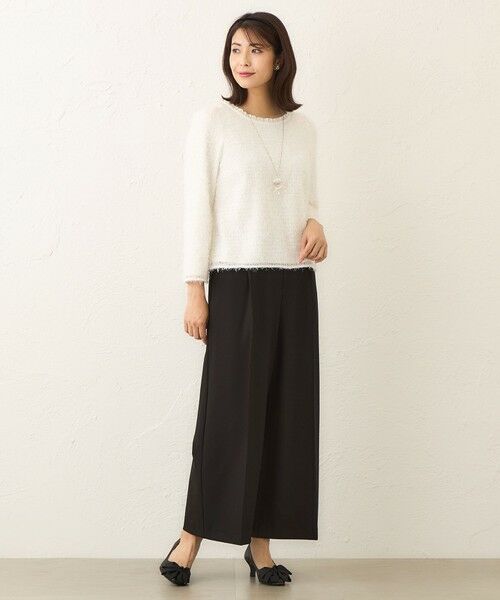 TO BE CHIC / トゥー ビー シック その他パンツ | ウォームジョーゼット ワイドパンツ | 詳細3