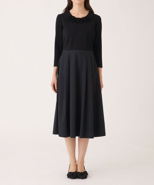 TO BE CHIC / トゥー ビー シック ロング・マキシ丈ワンピース | チュールブレード ニットワンピース | 詳細4