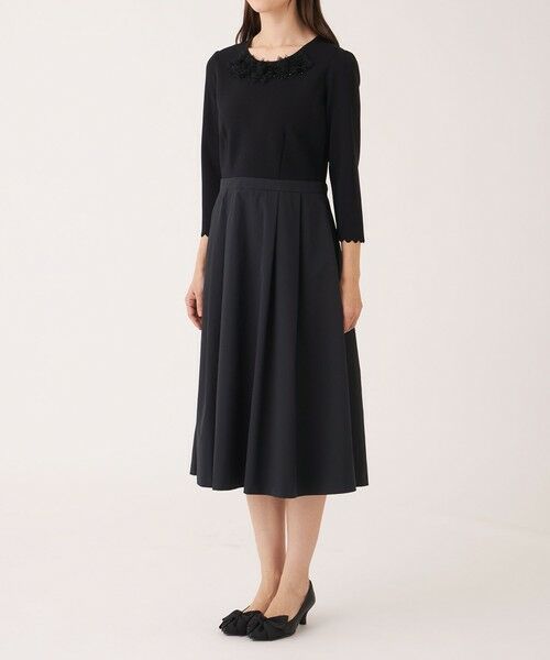 TO BE CHIC / トゥー ビー シック ロング・マキシ丈ワンピース | チュールブレード ニットワンピース | 詳細5