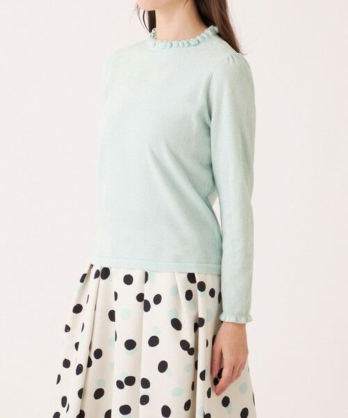 TO BE CHIC / トゥー ビー シック ニット・セーター | レーヨンモール フリルハイネックニット | 詳細5