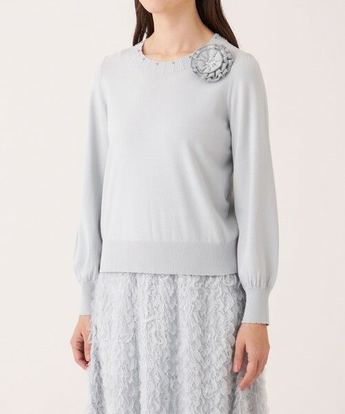TO BE CHIC / トゥー ビー シック ニット・セーター | ニットコサージュ プルオーバー | 詳細5