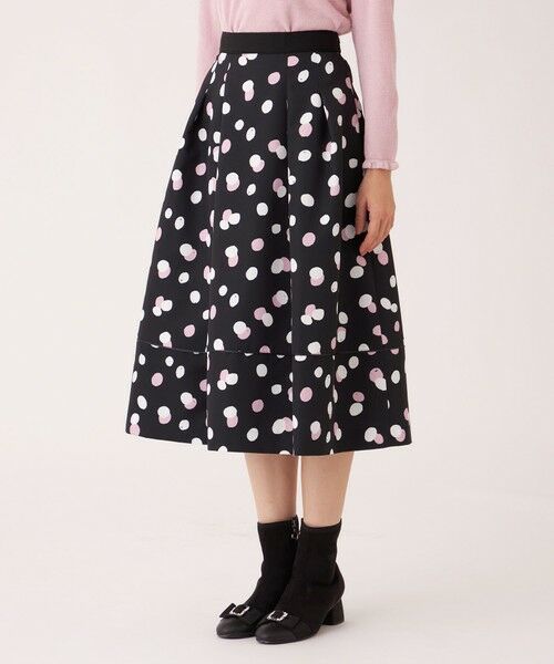 TO BE CHIC / トゥー ビー シック ロング・マキシ丈スカート | ランダムドット グログランタックスカート | 詳細4