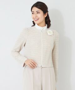 TO BE CHIC / トゥー ビー シック ノーカラージャケット | MIXツイード ジャケット