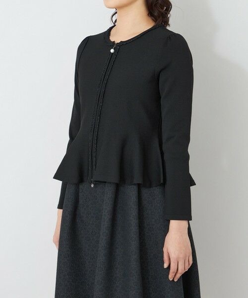 TO BE CHIC / トゥー ビー シック ブルゾン | ペプラムフレア ニットジャケット | 詳細4