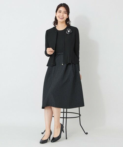 TO BE CHIC / トゥー ビー シック ブルゾン | ペプラムフレア ニットジャケット | 詳細1