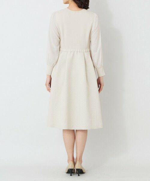 TO BE CHIC / トゥー ビー シック ロング・マキシ丈ワンピース | ふくれジャカード ニットコンビドレス | 詳細6