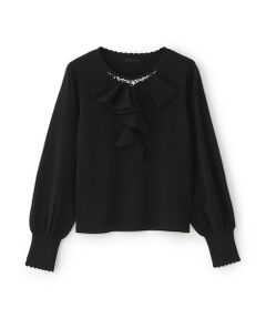 TO BE CHIC / トゥー ビー シック ニット・セーター | フロントラッフルフリル ニット