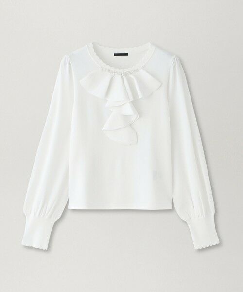 TO BE CHIC / トゥー ビー シック ニット・セーター | フロントラッフルフリル ニット（オフホワイト1）
