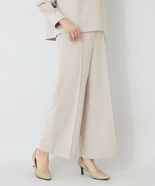 TO BE CHIC / トゥー ビー シック その他パンツ | デュアルストレッチ ワイドパンツ（ベージュ１）