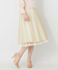 TO BE CHIC / トゥー ビー シック ロング・マキシ丈スカート | 配色レース プリーツスカート