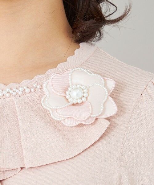 TO BE CHIC / トゥー ビー シック ネックレス・ペンダント・チョーカー | サテンフラワーコサージュ（ピンク2）