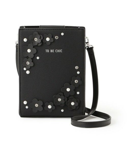 TO BE CHIC / トゥー ビー シック メッセンジャーバッグ・ウエストポーチ | フローラルミニバッグ（ブラック1）