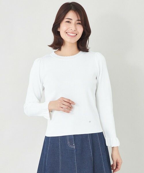 TO BE CHIC / トゥー ビー シック ニット・セーター | ラメアクセント リブコンビニット(オフホワイト1)