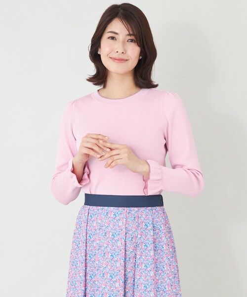 TO BE CHIC / トゥー ビー シック ニット・セーター | ラメアクセント リブコンビニット(ピンク2)