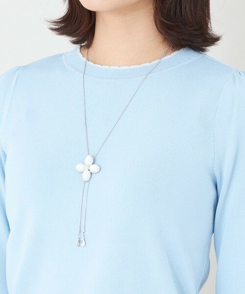 TO BE CHIC / トゥー ビー シック ネックレス・ペンダント・チョーカー | フラワースライドネックレス（ホワイト1）