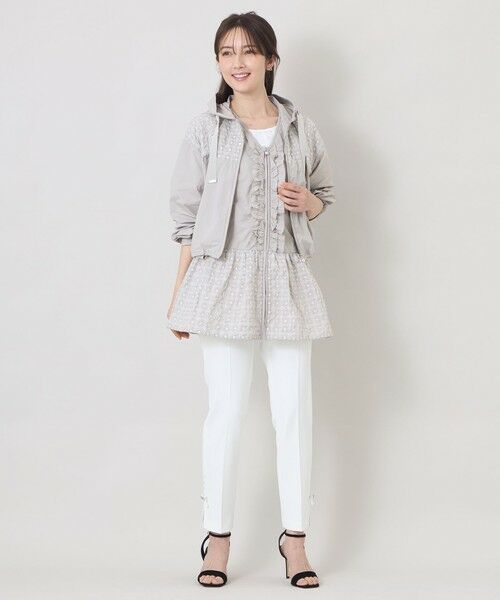 TO BE CHIC / トゥー ビー シック ノーカラージャケット | エンブロイダリーフーデット ブルゾン | 詳細3