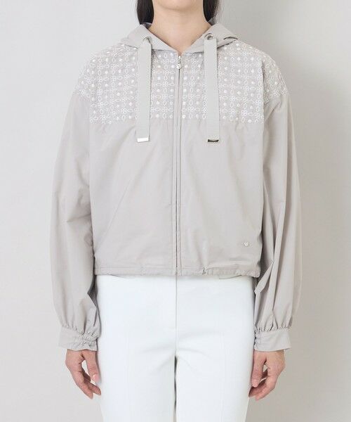 TO BE CHIC / トゥー ビー シック ノーカラージャケット | エンブロイダリーフーデット ブルゾン | 詳細5