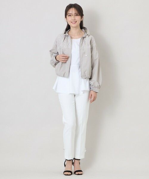 TO BE CHIC / トゥー ビー シック ノーカラージャケット | エンブロイダリーフーデット ブルゾン | 詳細2