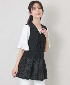 TO BE CHIC / トゥー ビー シック ノーカラージャケット | エンブロイダリーエレガンス ジレ