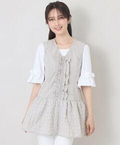 TO BE CHIC / トゥー ビー シック ノーカラージャケット | エンブロイダリーエレガンス ジレ