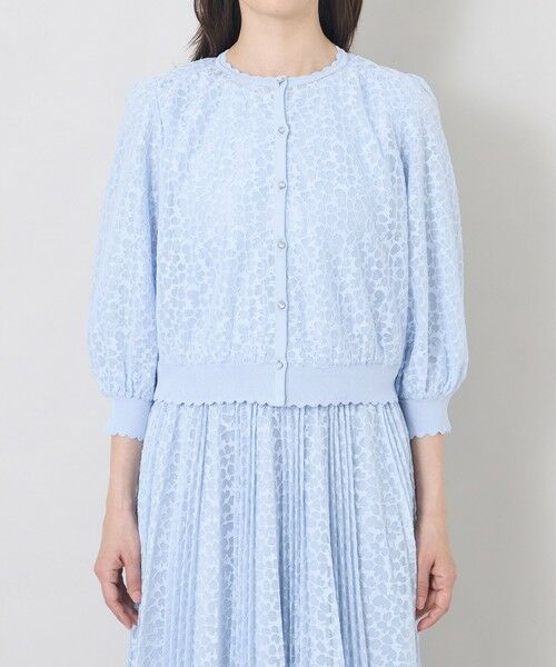 TO BE CHIC / トゥー ビー シック ブルゾン | ジャカードレースコンビ カーディガン | 詳細6