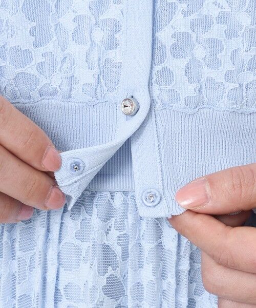 TO BE CHIC / トゥー ビー シック ブルゾン | ジャカードレースコンビ カーディガン | 詳細10