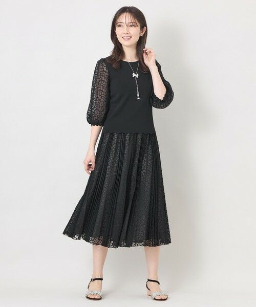 TO BE CHIC / トゥー ビー シック ニット・セーター | ジャカードレースコンビ ニットプルオーバー | 詳細2